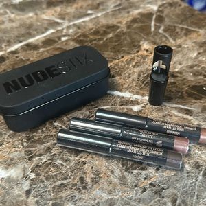 Nudestix Eye Color Trio with Box and Sharpener. NWOT